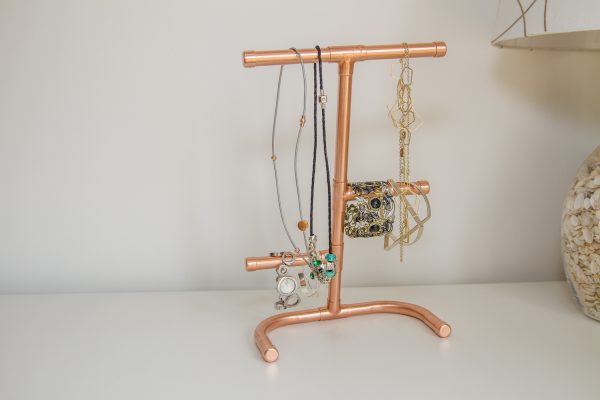 Copper Pipe Jewellery Stand