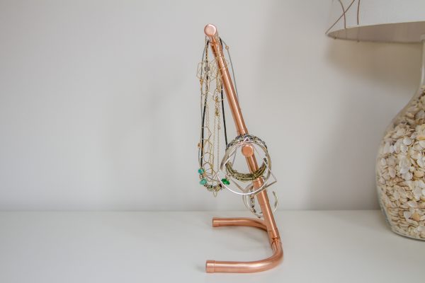 Copper Pipe Jewellery Stand