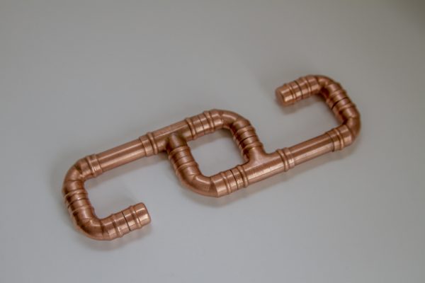 Copper Pipe Wine Caddy